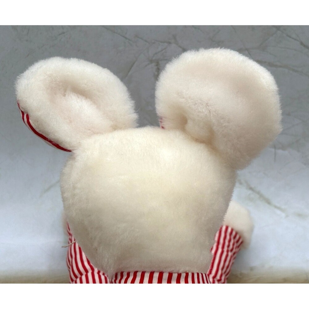Vintage Eden Toys Red & White Striped Plush Mouse 18″ Soft Toy 1980-90s USA Made - Picture 10 of 15